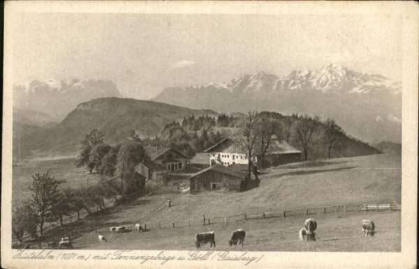 Salzburg Oesterreich Zistelalm mit Tennengebirge und Göll (G