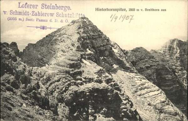 Lofer Loferer Steinberge Hinterhornspitze vom