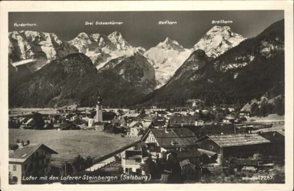 Lofer Panorama Lofer Saalachtal Steinberge Vo