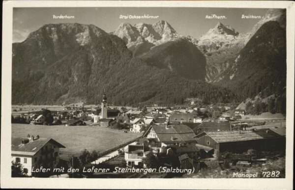 Lofer Panorama Lofer Saalachtal Steinberge Vo