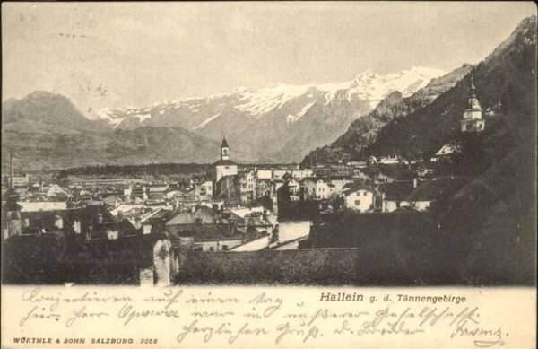 Hallein Teilansicht Hallein Tennengebirge
