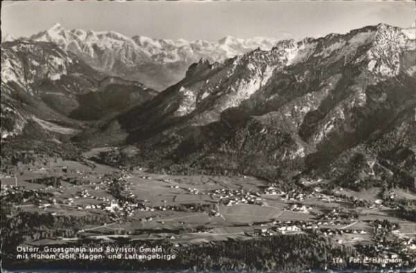 Grossgmain Panorama Grossgmain und Bayrisch Gmain