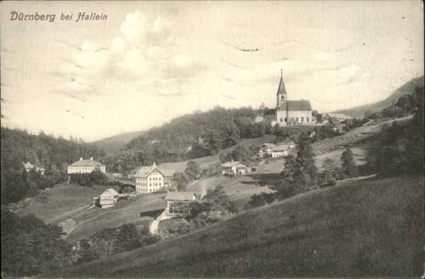 Hallein Teilansicht Dürnberg Kirche Tennengau