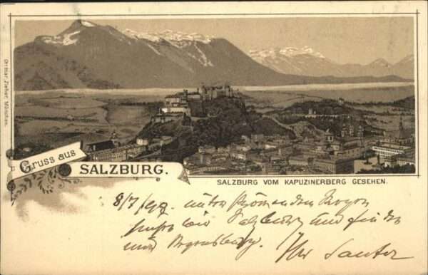 Salzburg Oesterreich Teilansicht Salzburg Blick vom Kapuzine