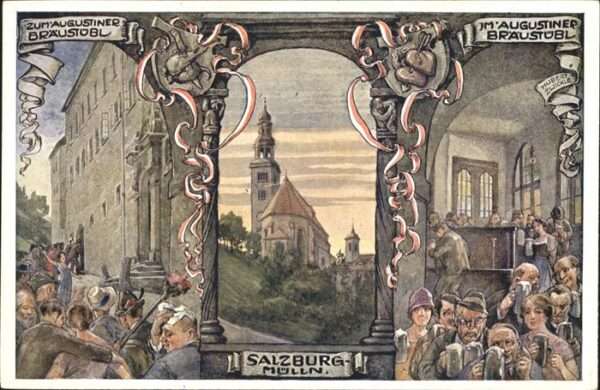 Salzburg Oesterreich Augustiner Bräustübl in Mülln Kirche Kü