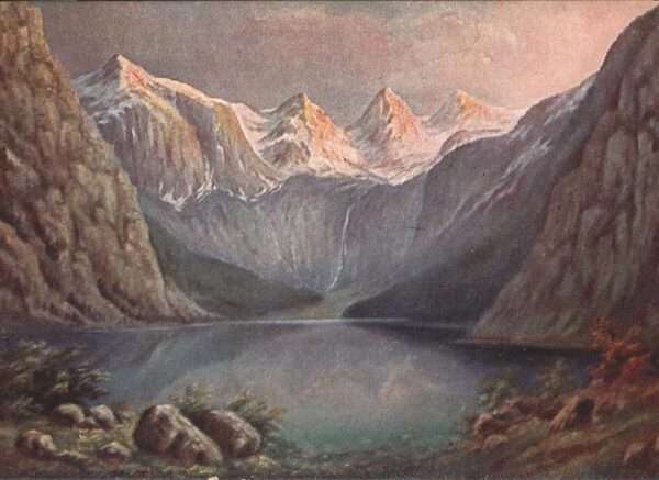 Kuenstlerkarte G Fiebiger Gosausee Dachstein
