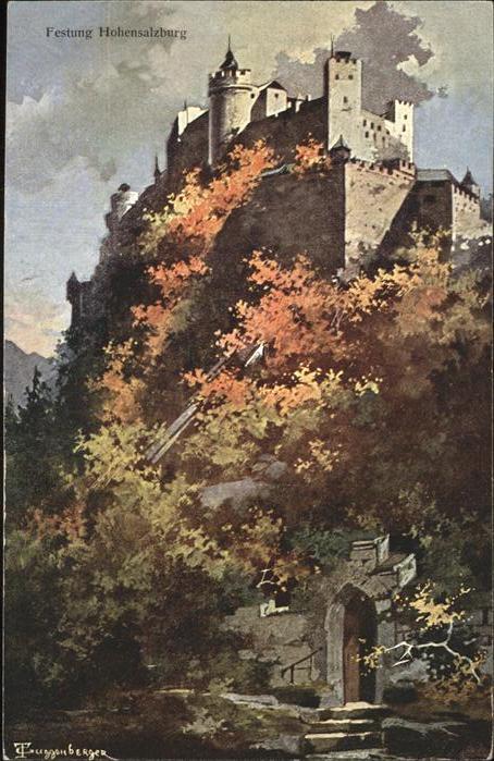Kuenstlerkarte T Guggenberger Festung Hohensalzburg