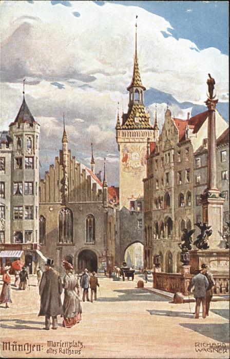 Wagner Richard Kuenstler No 7 Marienplatz München
