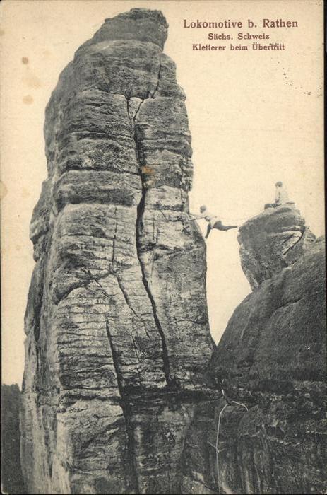 Bergsteigen Klettern Lokomotive Rathen