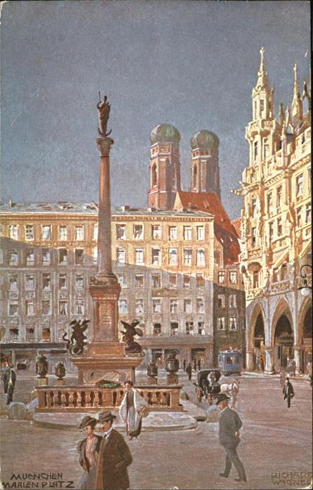 Wagner Richard Kuenstler München Marienplatz