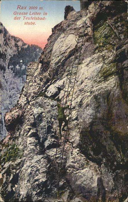 Bergsteigen Klettern Rax Leiter Teufelsbadstube