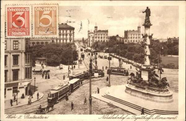 Strassenbahn Wien Praterstern Tegetthoff Monument