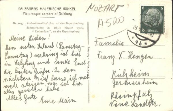 Mozart Wolfgang Amadeus Zauberflötenhäuschen Kapuzinerberg – Bild 2