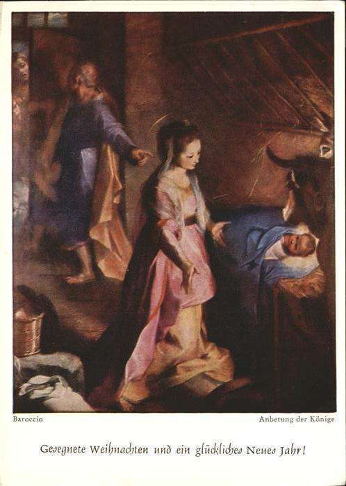 Weihnachten Neujahr Christkind Maria Baroccio