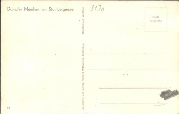 Dampfer Binnenschifffahrt München Starnbergersee – Bild 2