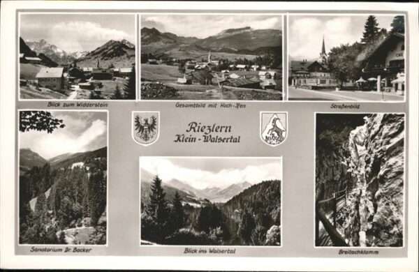 Riezlern Kleinwalsertal Vorarlberg Wappen Breitachklamm Waslerstal Sanator