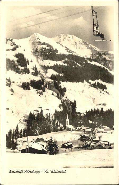 Hirschegg Kleinwalsertal Vorarlberg Sessellift