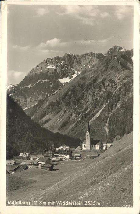 Mittelberg Kleinwalsertal Widderstein