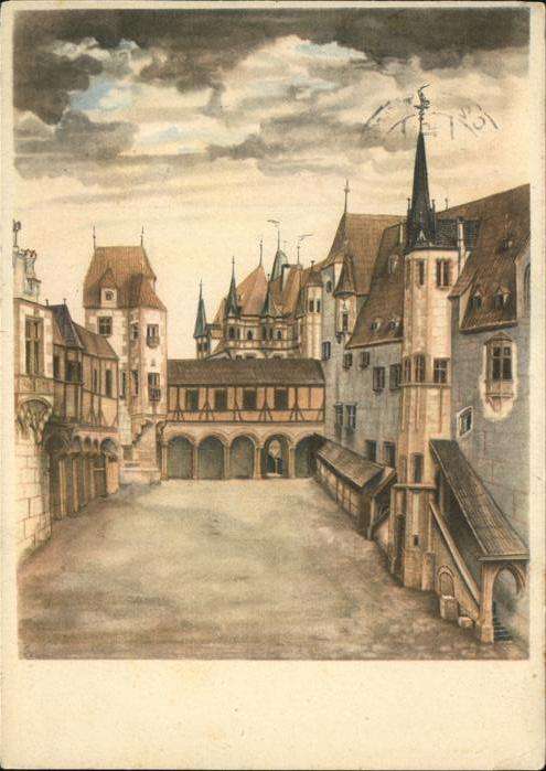 Innsbruck A. Dürer Künstlerkarte Burg