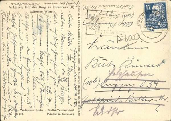 Innsbruck A. Dürer Künstlerkarte Burg – Bild 2