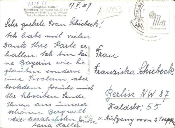 Mittelberg Kleinwalsertal Berghäusl Haller – Bild 2