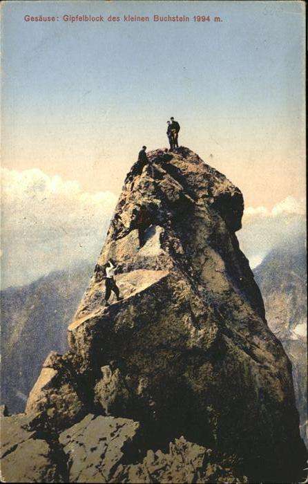 Gesaeuse Gipfelblock Buchstein Bergsteiger