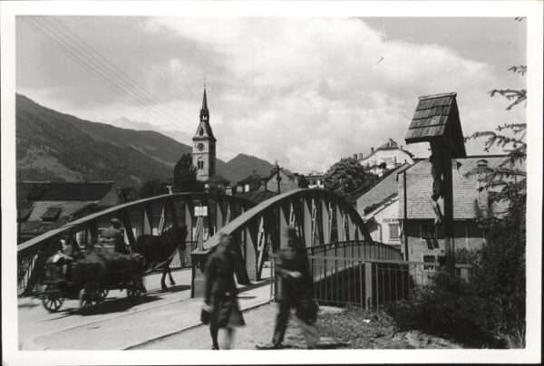 Gloednitz Brücke Pferdekutsche