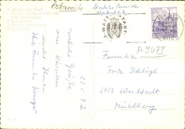 Ferlach Kaernten Gasthof zur Post Unterbergen im Rosenta – Bild 2