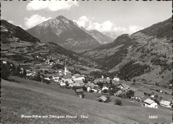 Wenns Pitztal Tirol Teilansicht Tschirgant Mieminger Kette