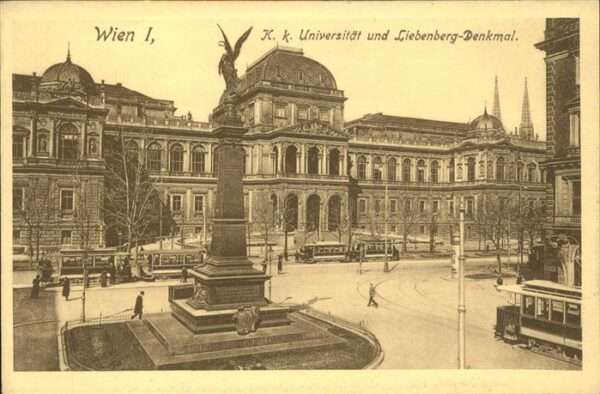 Universitaet Liebenberg Denkmal Wien Strassenbahn