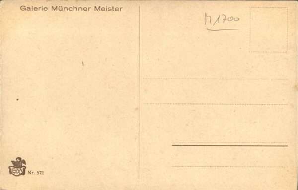 Kuenstlerkarte Nr 571 Toby Galerie Münchner Meister – Bild 2