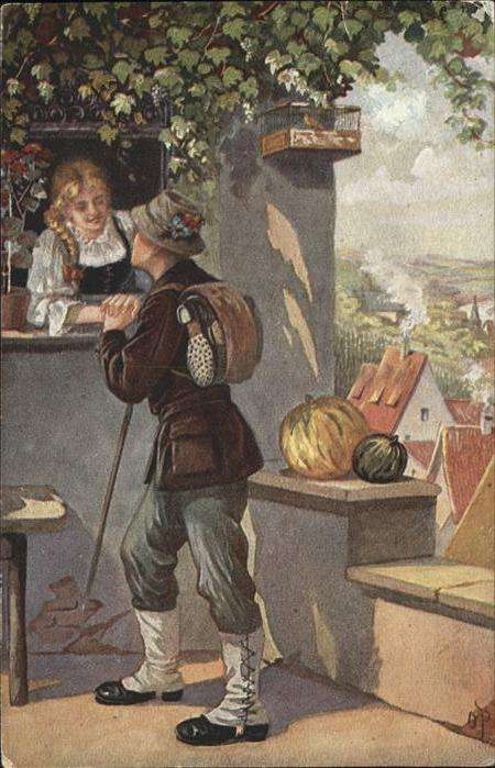 Kuenstlerkarte Nr 682 O Peter Wanderer