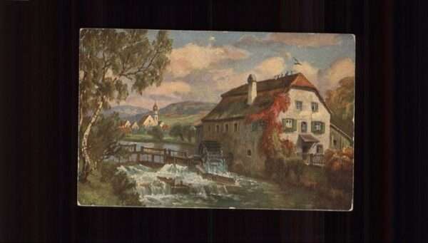 Wassermuehle Künstlerkarte Nr 321/4 ERKAL