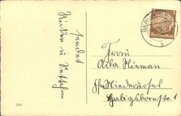 Geld auf Postkarte Neujahr Kleeblatt Würfel – Bild 2