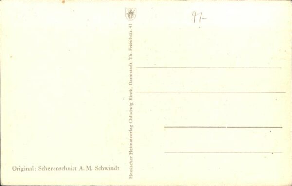 Scherenschnitt Schattenbildkarte Schloss Hardegg AM Schwindt – Bild 2