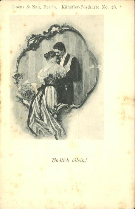 Kuenstlerkarte No 18 Goens & Nau Berlin