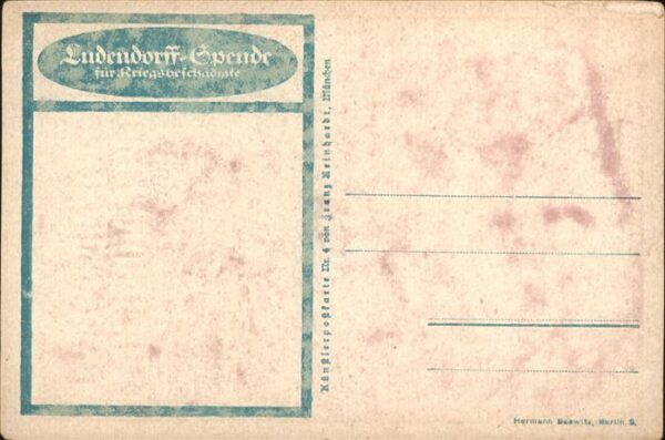Spendenkarte Kriegsbeschädigte Ludendorffspende – Bild 2
