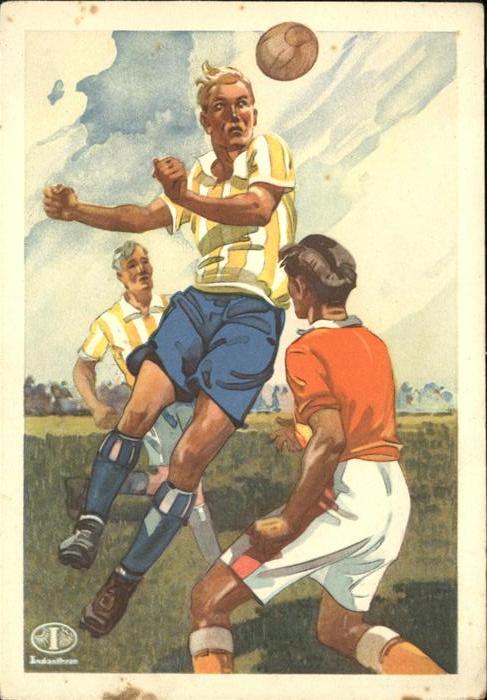 Fussball Indanthren Etikett Werbung
