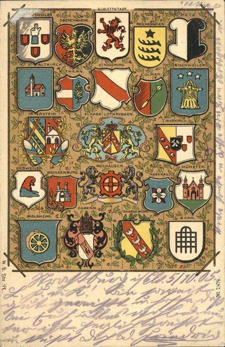 Schlettstadt Bischweiler Weissenburg Münster Wappen