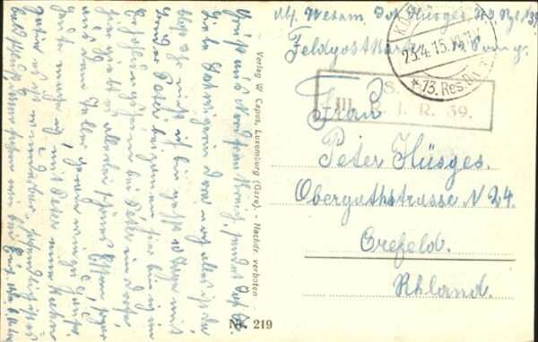 Tod Essey Kriegergräber Friedhof WK1 – Bild 2