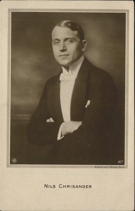 Schauspieler Nils Chrisander Nr. 427 Bildnis von A B