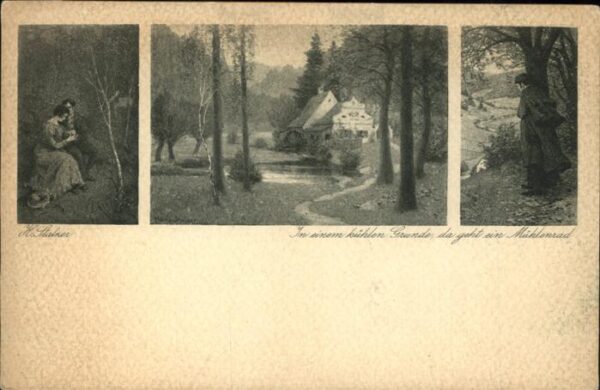 Kuenstlerkarte Nr 251 H Stalzer Mühlenrad