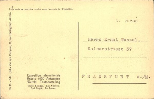 Exposition Internationale Anvers 1930 Vieille Belgique – Bild 2