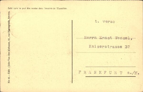 Exposition Internationale Anvers 1930 Vue sur la Vieille Belgique Entree Monu – Bild 2