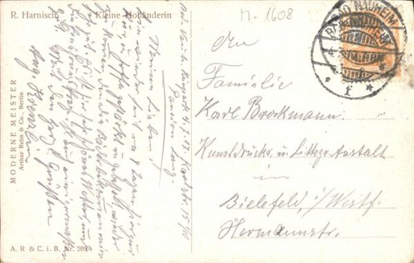 Trachten Holland Künstlerkarte Nr 305 R Harnisch – Bild 2