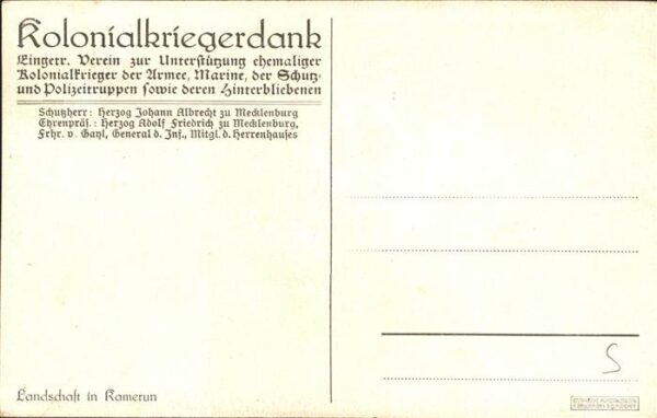 Kamerun Afrika Landschaft Kolonialkriegerdank – Bild 2