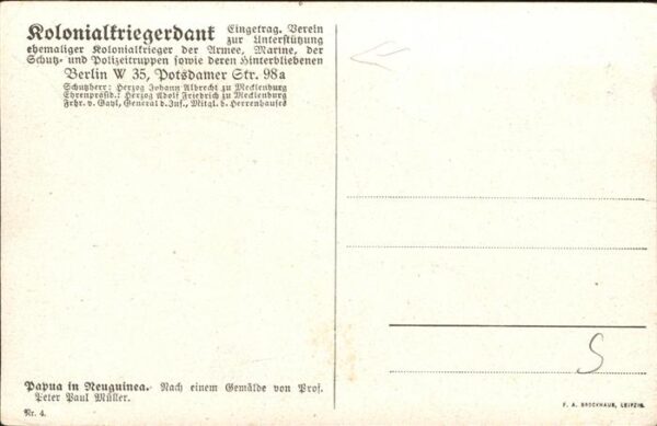 Kuenstlerkarte Peter Paul Müller Nr.4 Kolonialkriegerd – Bild 2