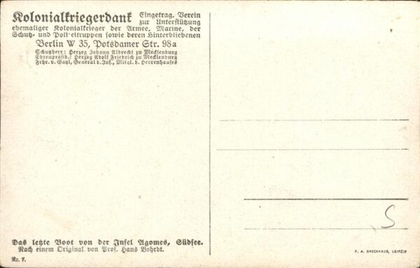 Segelboote Kolonialkriegerdank Hans Bohrdt Nr 7 – Bild 2