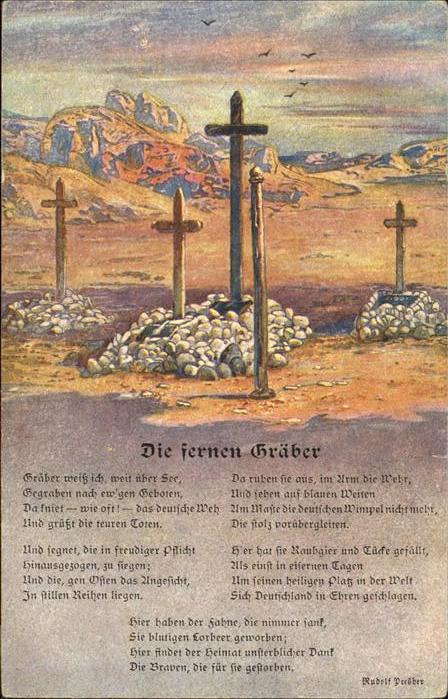 Kuenstlerkarte Rudolf Presber Nr 1 Kolonialkriegerdank