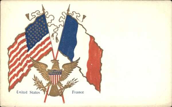 Fahnen Unites States France Wappen Amerika